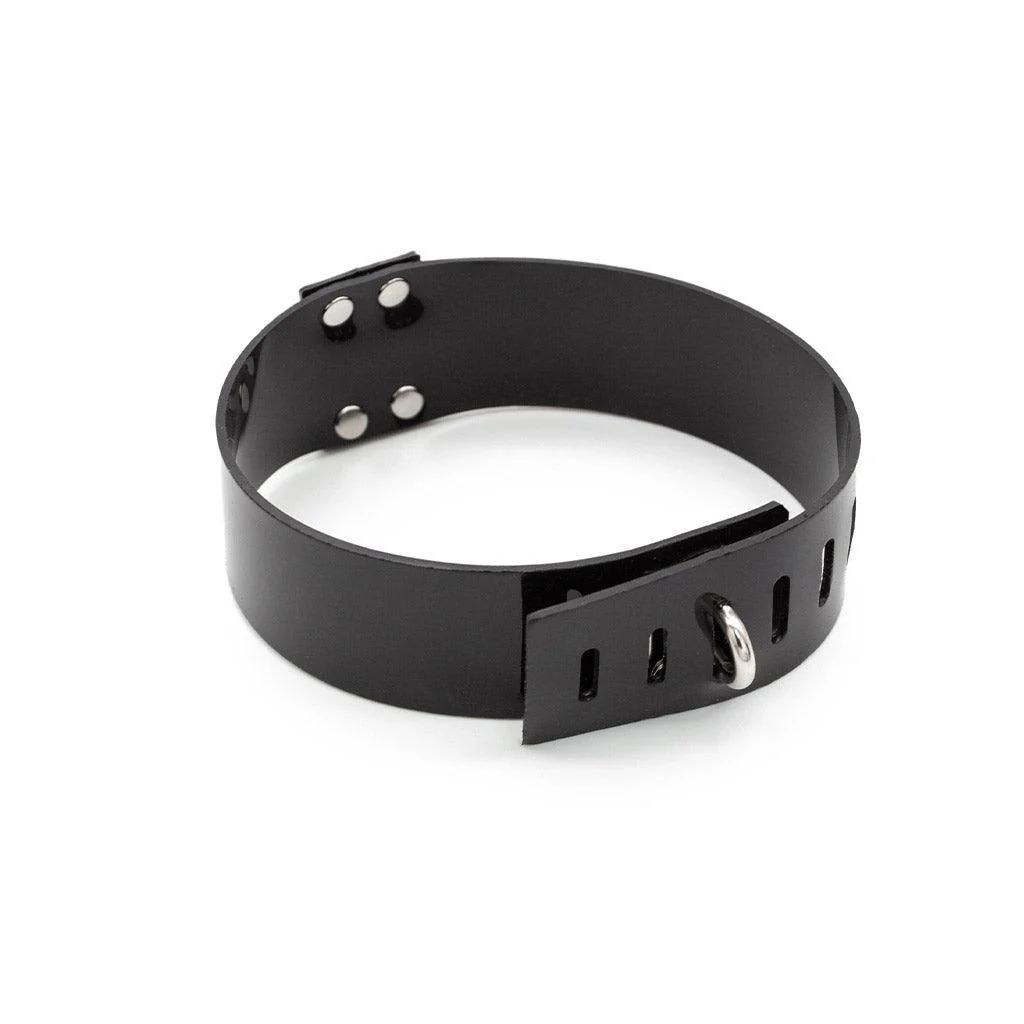 Black PVC Collar w/ D-Ring - Image 3