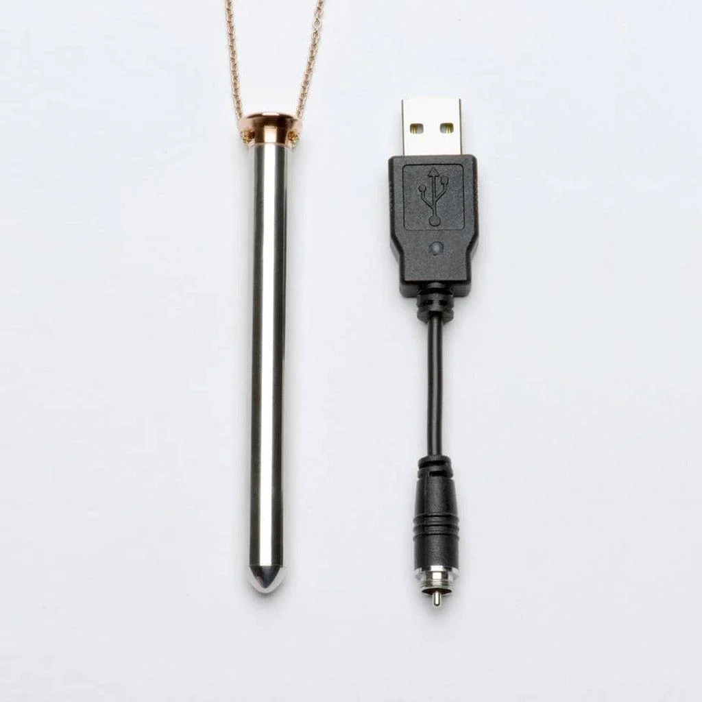 Vesper Pendant Necklace Vibrator Rose Gold by Crave - Image 6